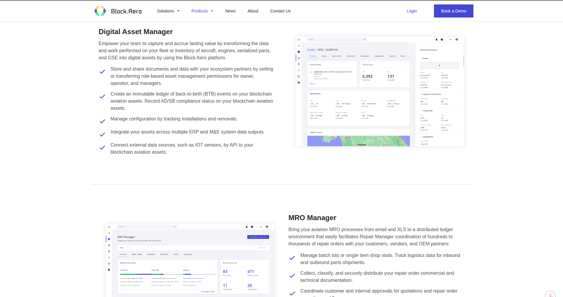 Block Aero website screenshot