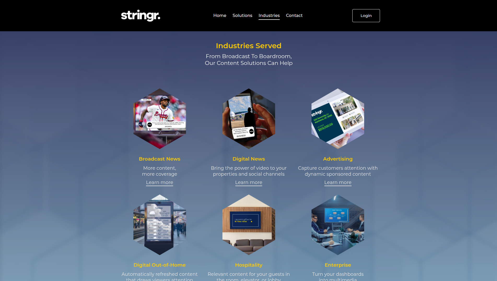 Stringr website screenshot